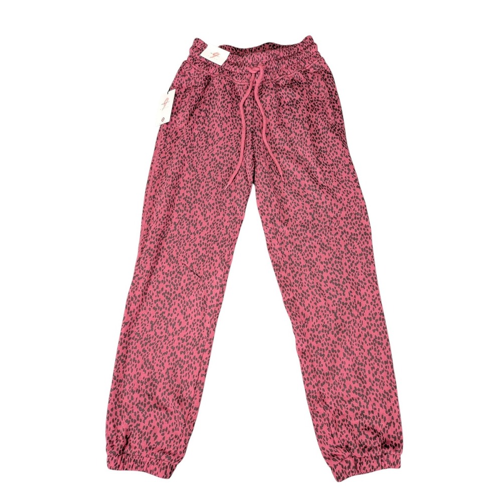 The Nines by Hatch Women XS Berry Animal Print Maternity Joggers NWT